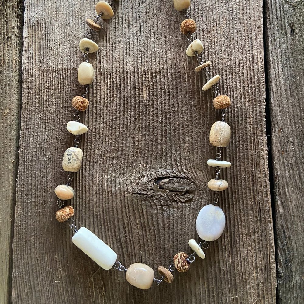 Silpada N1692 Howlite Mahogany Seed African Opal Coconut Shell Necklace 19"